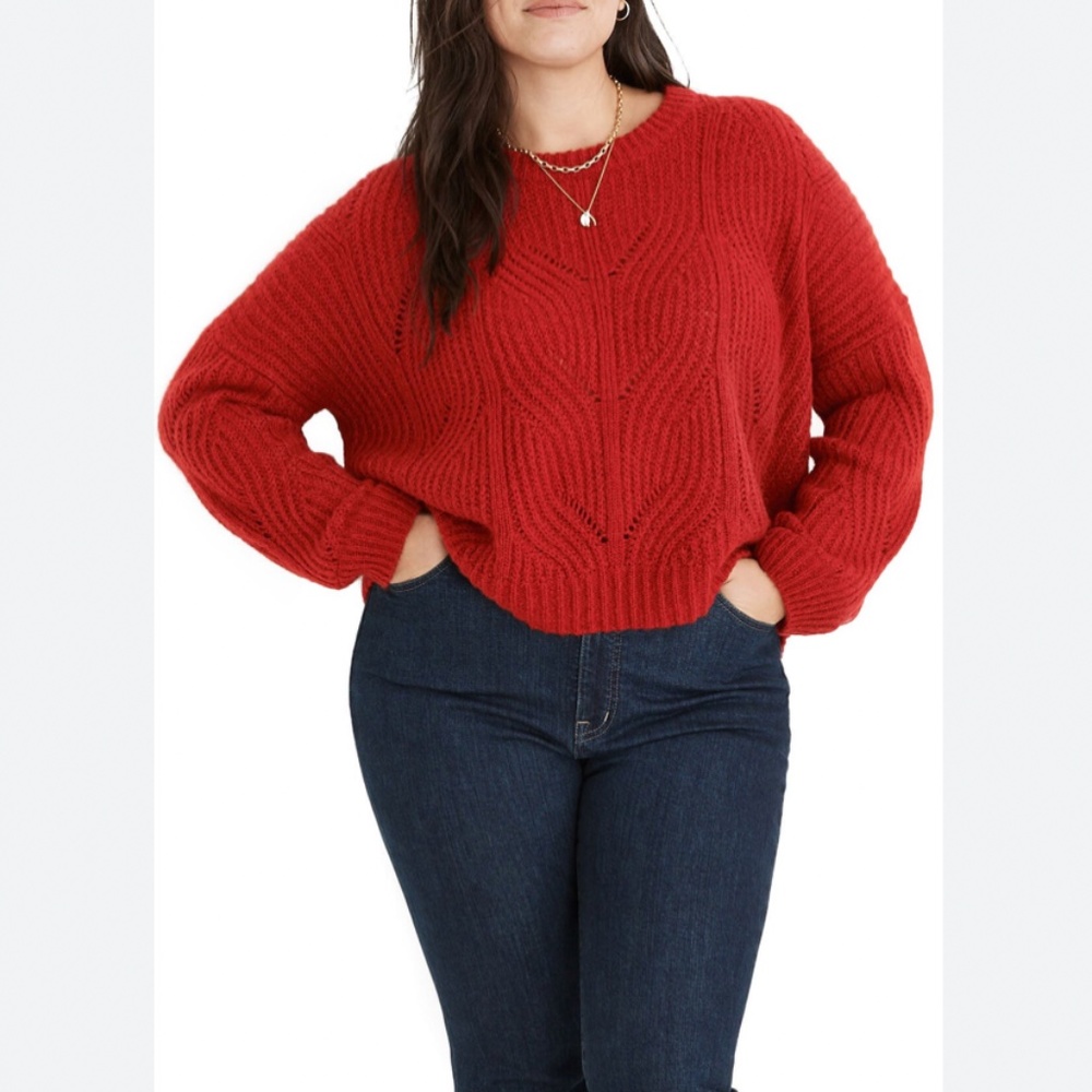 COPY - Madewell red Charley pullover sweater
